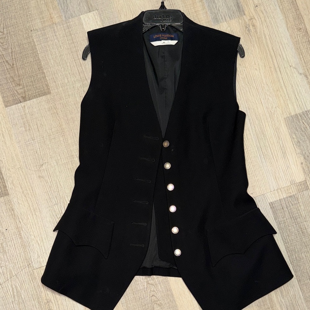 Louis Vuitton Black Vest with Silver Accents